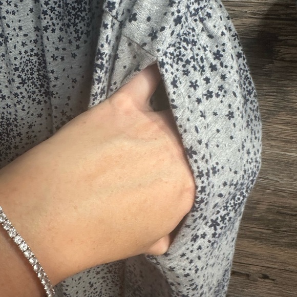 Boden Gray and Navy Blue Buttoned Sundress Dress - Picture 7 of 12